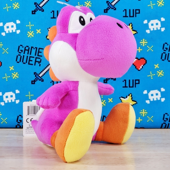 All Star Collection Super Mario PURPLE YOSHI 8" #49 Nintendo Little Buddy Plush - Picture 3 of 11